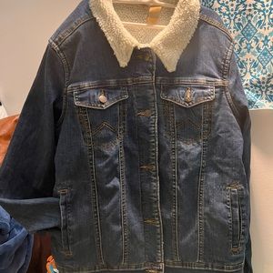 Wrangler Women's Retro Sherpa Lined Jean Jacket